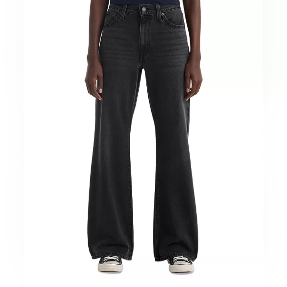 Levi's Black 94 Baggy Bootcut Wide-Leg Jeans